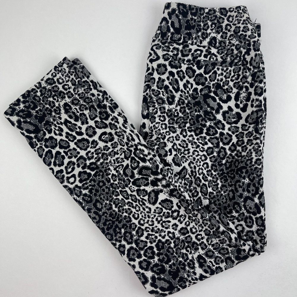 7th Avenue Leggings Womens Small Black Leopard